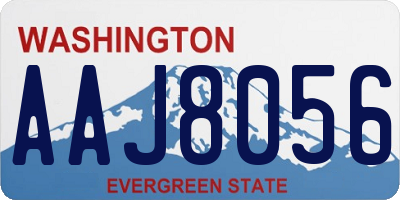 WA license plate AAJ8056