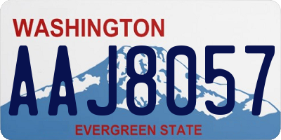 WA license plate AAJ8057