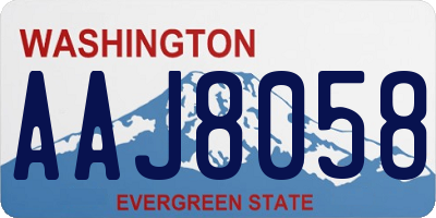 WA license plate AAJ8058