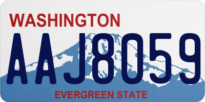 WA license plate AAJ8059