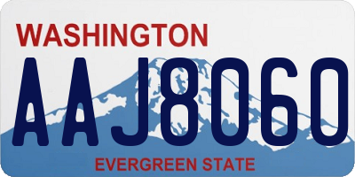 WA license plate AAJ8060