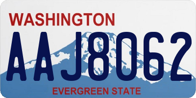 WA license plate AAJ8062