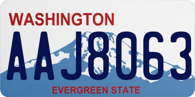 WA license plate AAJ8063