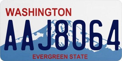 WA license plate AAJ8064