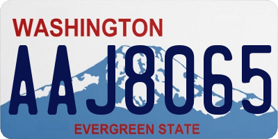 WA license plate AAJ8065