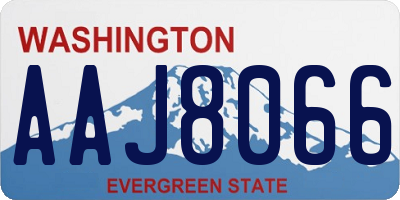 WA license plate AAJ8066