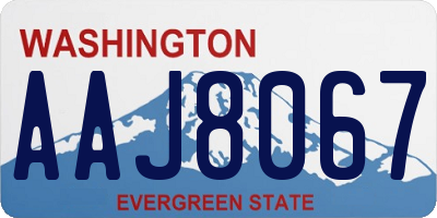 WA license plate AAJ8067