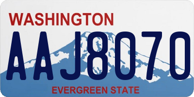 WA license plate AAJ8070