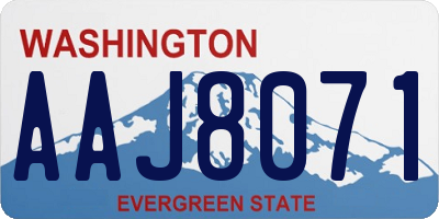 WA license plate AAJ8071