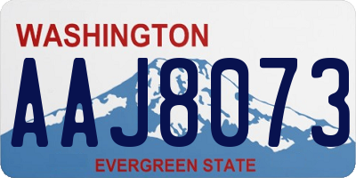 WA license plate AAJ8073