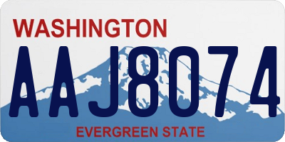 WA license plate AAJ8074