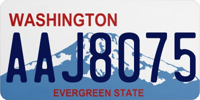 WA license plate AAJ8075