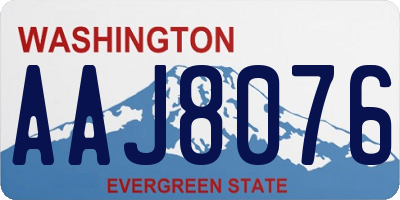 WA license plate AAJ8076