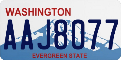 WA license plate AAJ8077