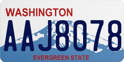 WA license plate AAJ8078