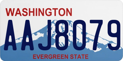 WA license plate AAJ8079