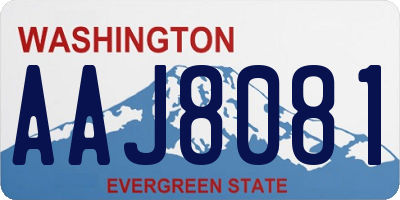 WA license plate AAJ8081