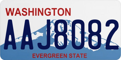 WA license plate AAJ8082