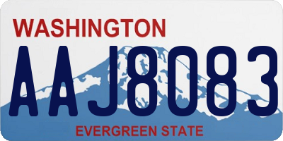 WA license plate AAJ8083