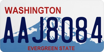 WA license plate AAJ8084