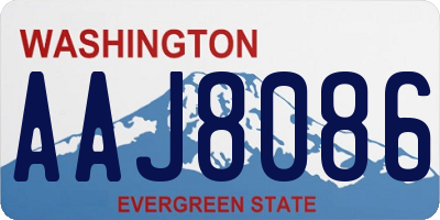 WA license plate AAJ8086