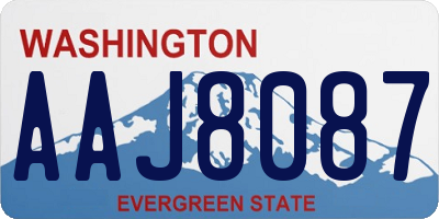 WA license plate AAJ8087