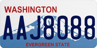 WA license plate AAJ8088