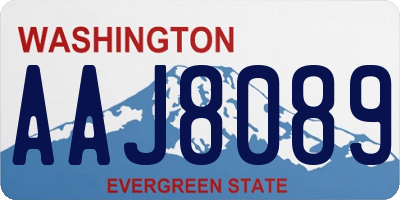 WA license plate AAJ8089