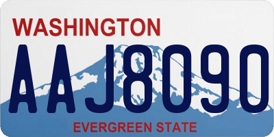 WA license plate AAJ8090