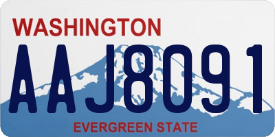 WA license plate AAJ8091