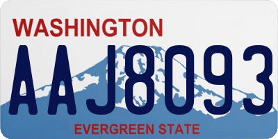 WA license plate AAJ8093