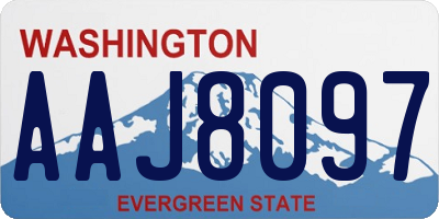 WA license plate AAJ8097