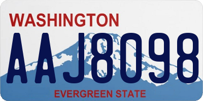 WA license plate AAJ8098