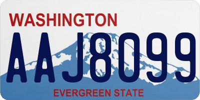 WA license plate AAJ8099