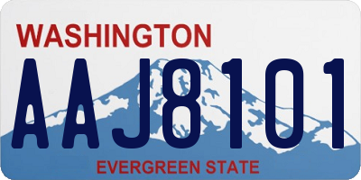 WA license plate AAJ8101
