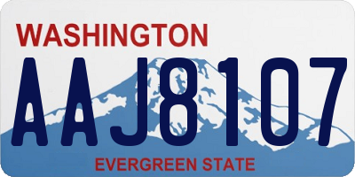 WA license plate AAJ8107