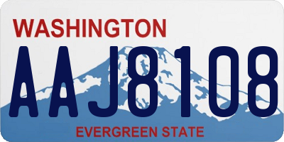 WA license plate AAJ8108