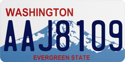 WA license plate AAJ8109