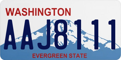 WA license plate AAJ8111