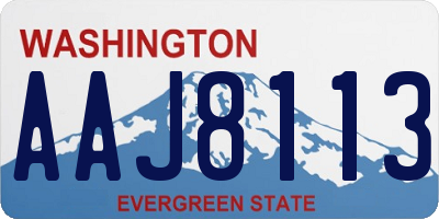 WA license plate AAJ8113
