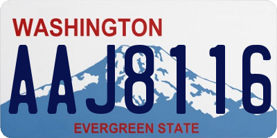 WA license plate AAJ8116