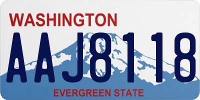 WA license plate AAJ8118