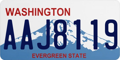 WA license plate AAJ8119