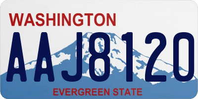 WA license plate AAJ8120