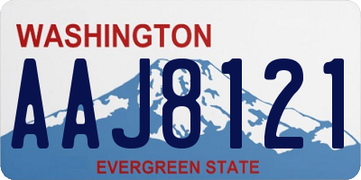 WA license plate AAJ8121