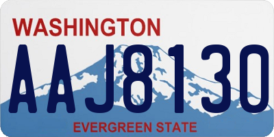 WA license plate AAJ8130