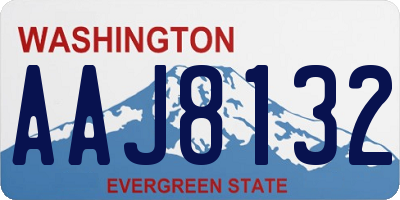 WA license plate AAJ8132