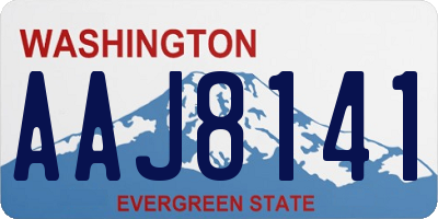 WA license plate AAJ8141