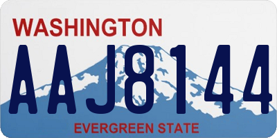 WA license plate AAJ8144