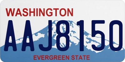 WA license plate AAJ8150